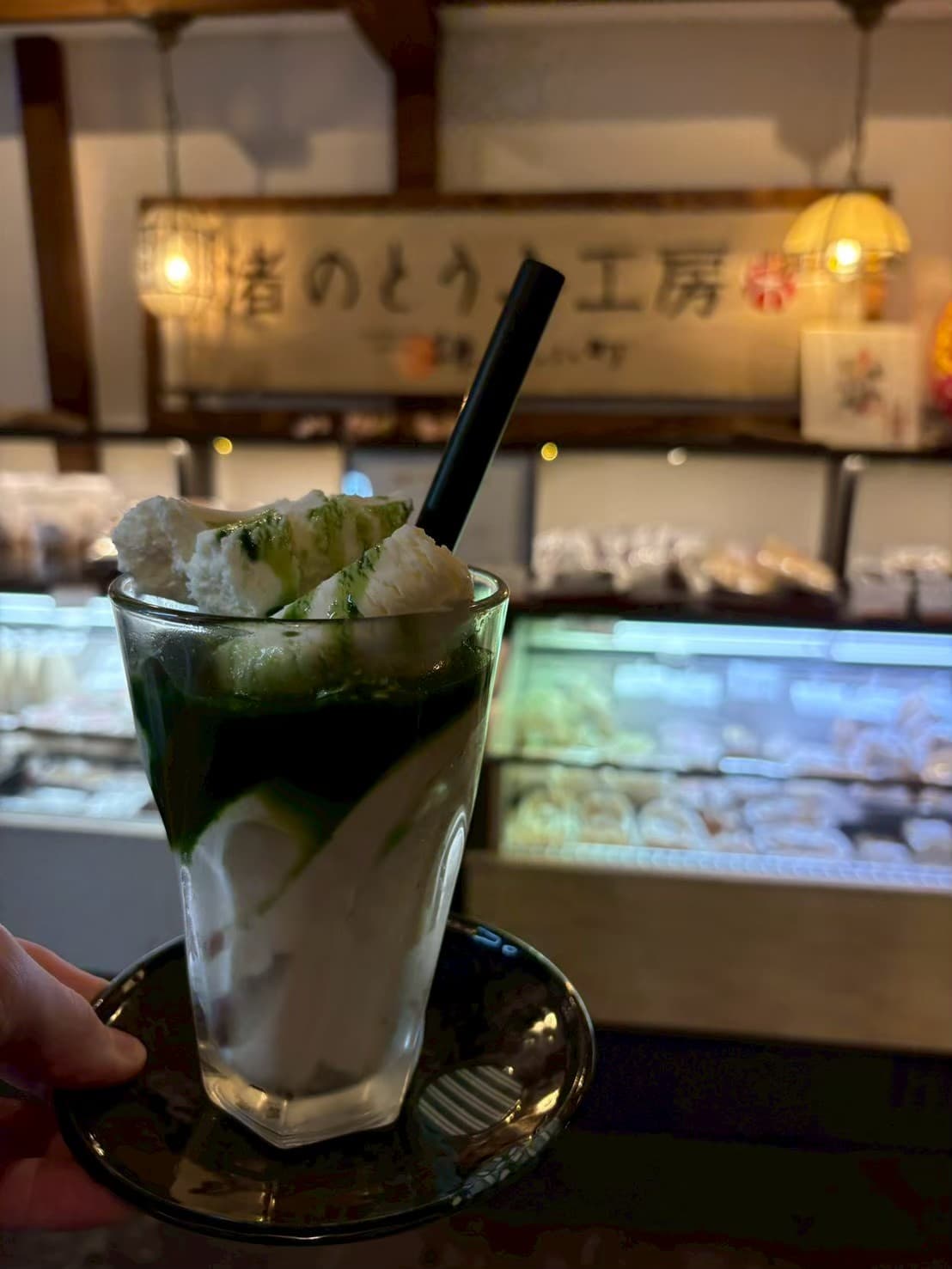渚のとうふ工房 鎌倉小町 逗子店の抹茶ラテなどの冷たいカフェドリンク